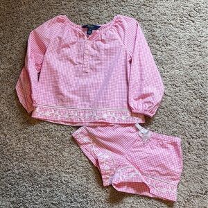 Pink Gingham Kids two piece.